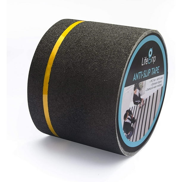 Black 4-Inch x 30-Feet Grip Tape 8-Pack Commercial Anti-Slip Tape